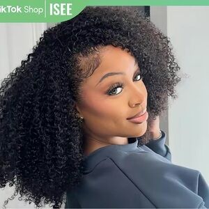 Curly Hair Wig - Natural Black